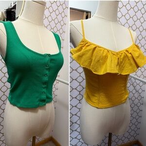 Guess Tops (you get both) fit like XS/S